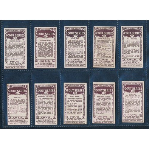 295 - Fry 1912 Scout Series - part set of 43 cards, in good to very good condition apart from the odd card... 