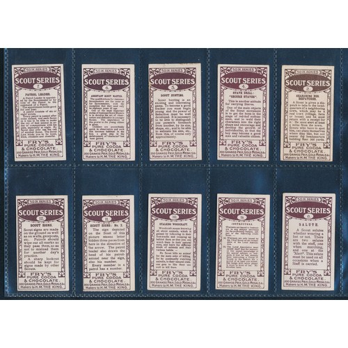 295 - Fry 1912 Scout Series - part set of 43 cards, in good to very good condition apart from the odd card... 