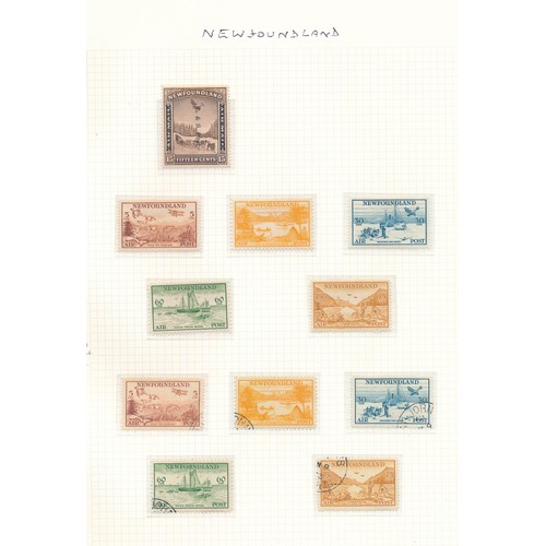 46 - Canada and Newfoundland collection, early KG6 on leaves mint & used, Canada 1935 Jubilee M & U, 1935... 