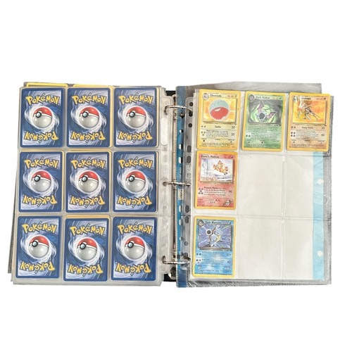 354 - Folder Containing Base set, Jungle, Fossil Pokemon Cards. Including early Japanese Pocket Monster ca... 