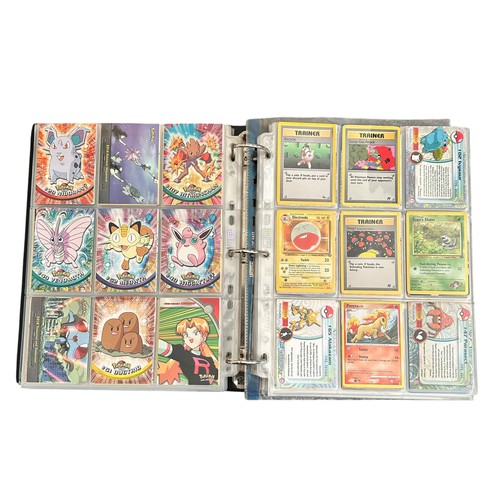 354 - Folder Containing Base set, Jungle, Fossil Pokemon Cards. Including early Japanese Pocket Monster ca... 