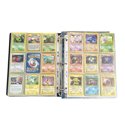 354 - Folder Containing Base set, Jungle, Fossil Pokemon Cards. Including early Japanese Pocket Monster ca... 