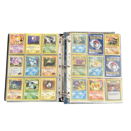 354 - Folder Containing Base set, Jungle, Fossil Pokemon Cards. Including early Japanese Pocket Monster ca... 