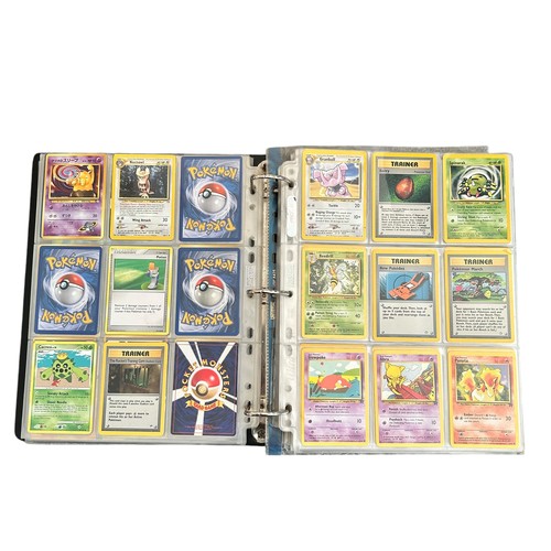 354 - Folder Containing Base set, Jungle, Fossil Pokemon Cards. Including early Japanese Pocket Monster ca... 