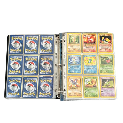 354 - Folder Containing Base set, Jungle, Fossil Pokemon Cards. Including early Japanese Pocket Monster ca... 