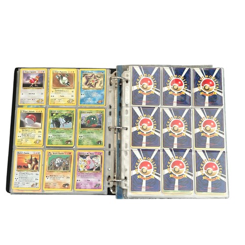 354 - Folder Containing Base set, Jungle, Fossil Pokemon Cards. Including early Japanese Pocket Monster ca... 