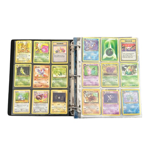 354 - Folder Containing Base set, Jungle, Fossil Pokemon Cards. Including early Japanese Pocket Monster ca... 