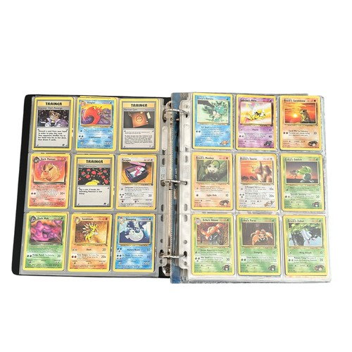 354 - Folder Containing Base set, Jungle, Fossil Pokemon Cards. Including early Japanese Pocket Monster ca... 