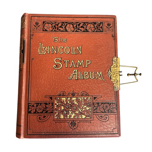 15 - Lincoln world stamp album containing mostly early issues for various nations.