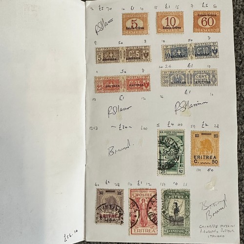 72 - Italian Colonies range in approval book. Catalogue value £498.