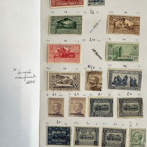 72 - Italian Colonies range in approval book. Catalogue value £498.