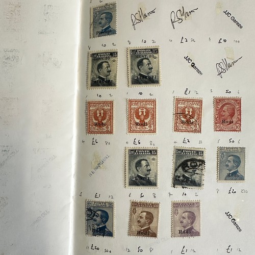 72 - Italian Colonies range in approval book. Catalogue value £498.