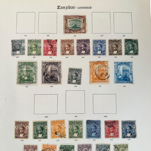 82 - Zanzibar, 1899-1936 collection on loose leaves, catalogue value £360.