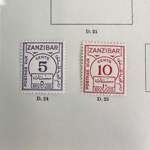 82 - Zanzibar, 1899-1936 collection on loose leaves, catalogue value £360.