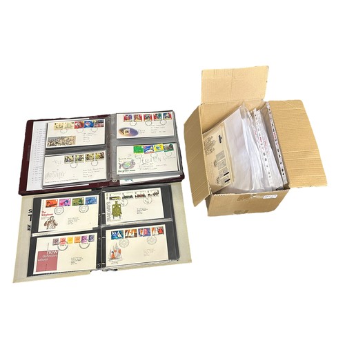 140 - Great Britain 1990’s-2005 hand written R. Mail FDC’s in binder and bags, also three half boxes of 19... 