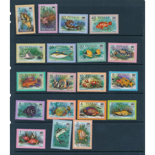 30 - British Commonwealth, small range of modern issues on stock leaves, to include; Tuvalu Official set ... 