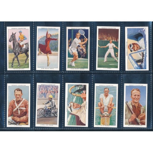 213 - Ogdens Champions of 1936 complete set, including Jesse Owens card, in very good to excellent conditi... 