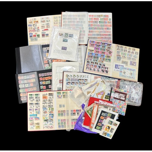 1 - World collection in mixed box with nine stockbooks, to include; BC issues in stockbooks with Hong Ko... 