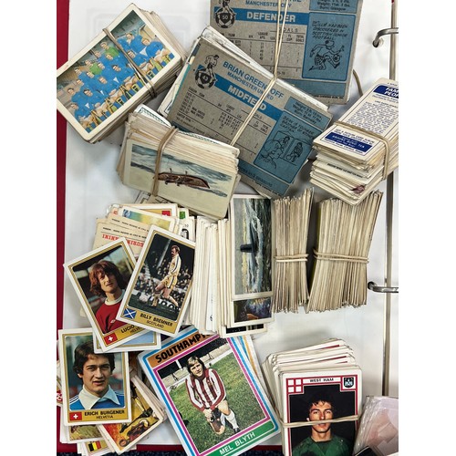 15A - World stamp collection, including two hobby binders, covers and loose trade cards including football... 