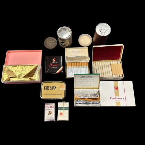 195 - Live Cigarette Packets and  Tobacco Tins To include: Box Wills Passing Clouds (100), Box Morris's Si... 