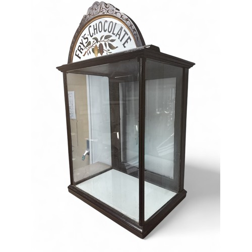 389 - Superb Victorian Fry’s Chocolate counter top display cabinet, the ebonised wooden framed cabinet wit... 