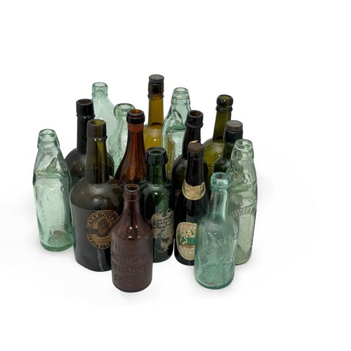 390 - Selection of Old Empty Beer /Mineral Bottles to include: Aqua Pictorial The Old Bushmills Distillery... 