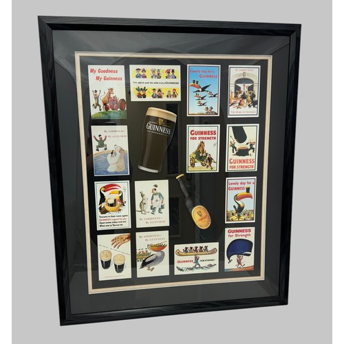 363 - Guinness, large Guinness Advertising Poster showing 16 different Guinness advertising cards 760 x 92... 