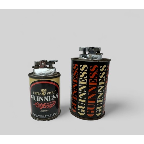 364 - Guinness, pair of original Guinness table lighters in the form of Guinness cans one 12cm high and on... 