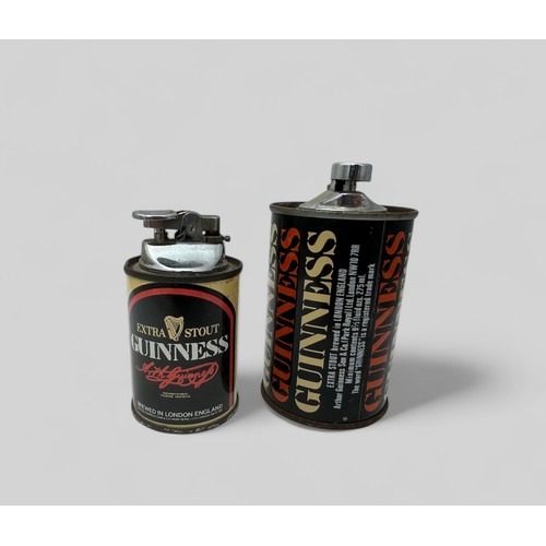 364 - Guinness, pair of original Guinness table lighters in the form of Guinness cans one 12cm high and on... 