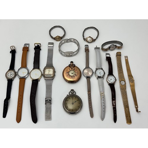 111 - A range of watches and pocket watches. Qty 14