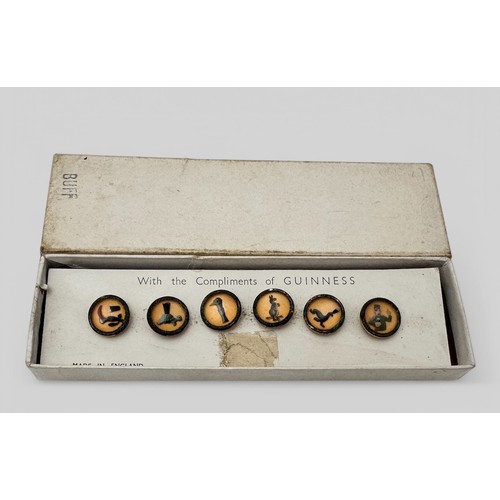 353 - Guinness, set  of six original Guinness waistcoat Buttons in original box.