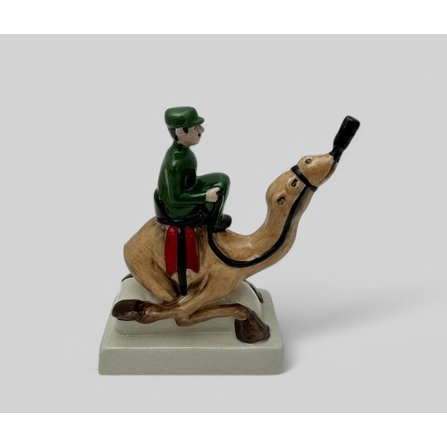 371 - Guinness, a rare hand painted Carlton Ware Guinness Zoo Keeper Riding Camel. Camel is drinking a bot... 