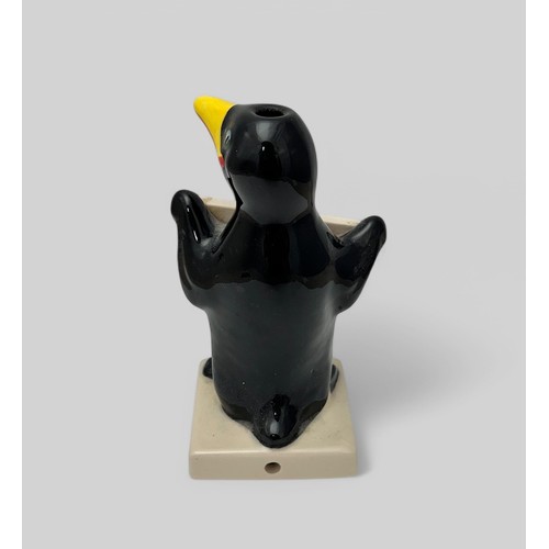 367 - Guinness Carlton Ware Guinness lamp base in the form of a penguin holding sign 