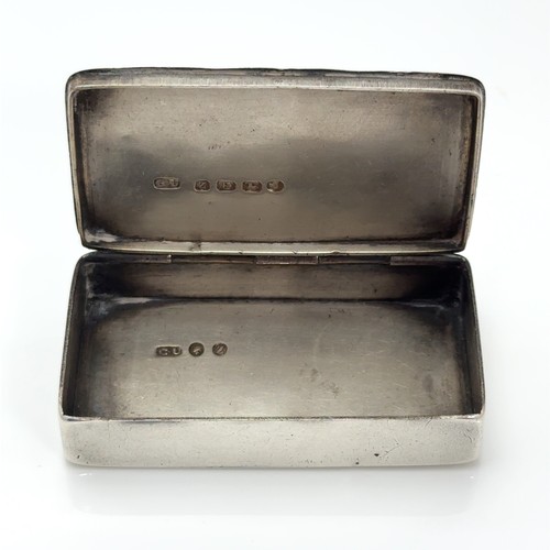 162 - A Victorian silver vesta/ snuff box monogrammed VW and inscribed 1875. Hallmarks for George Unite, B... 