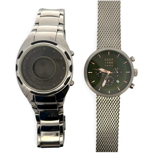 124 - Pair of Interesting Wristwatches to include Zeon-Tech Astro Sol Sun Watch with stainless steel case ... 