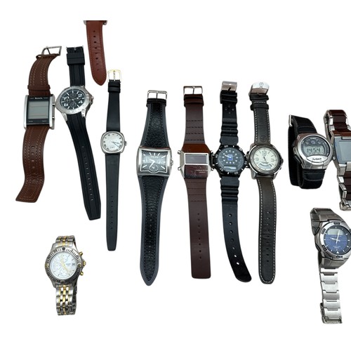 126 - Large Selection of Wristwatches to include Rip Cup, Police, Identity London, Time, Sub Aqua Invicta ... 