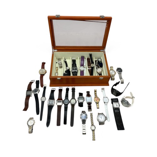 126 - Large Selection of Wristwatches to include Rip Cup, Police, Identity London, Time, Sub Aqua Invicta ... 