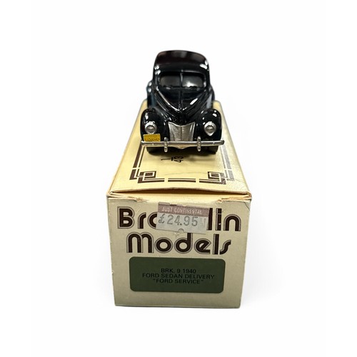 36 - Brooklin 1/43rd scale 1940 Ford Sedan Service Delivery black No. BRK 9, generally excellent in good ... 