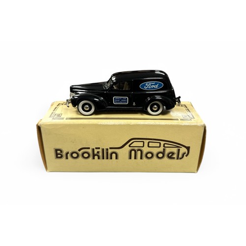 36 - Brooklin 1/43rd scale 1940 Ford Sedan Service Delivery black No. BRK 9, generally excellent in good ... 