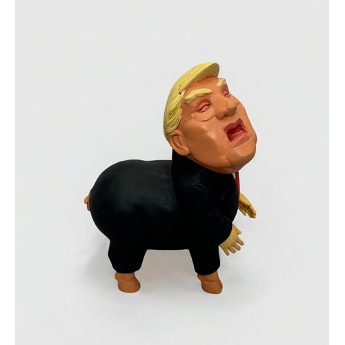 10 - Terry Webster (British, 1941-2024), 
Trump Pig, 
Composite resin, 
32cm.