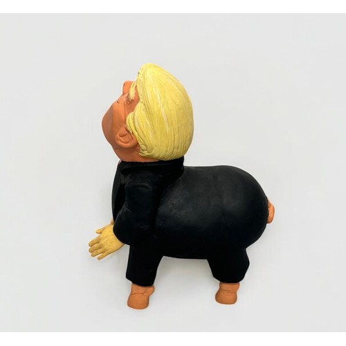 10 - Terry Webster (British, 1941-2024), 
Trump Pig, 
Composite resin, 
32cm.