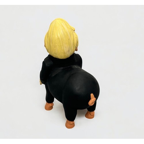 10 - Terry Webster (British, 1941-2024), 
Trump Pig, 
Composite resin, 
32cm.