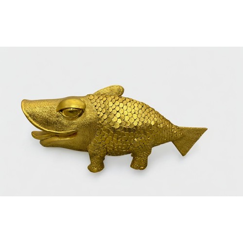 65 - Terry Webster (British, 1941-2024), 
Golden Fish, 
Composite resin, 
22cm.