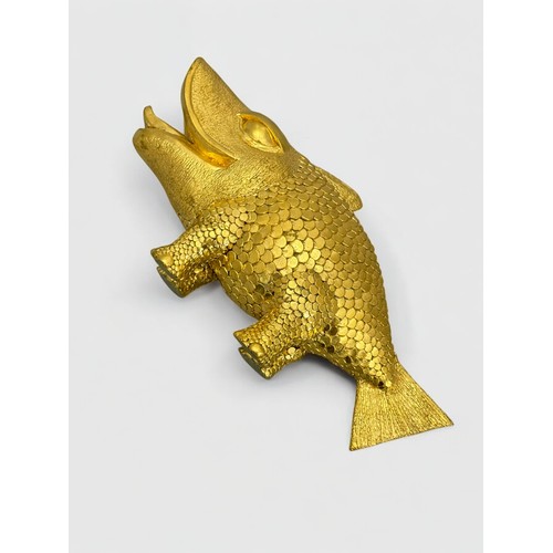 65 - Terry Webster (British, 1941-2024), 
Golden Fish, 
Composite resin, 
22cm.