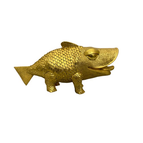 65 - Terry Webster (British, 1941-2024), 
Golden Fish, 
Composite resin, 
22cm.