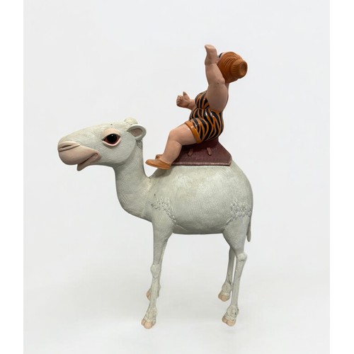 63 - Terry Webster (British, 1941-2024), 
Fat Lady on Camel, 
Composite resin, 
68cm.