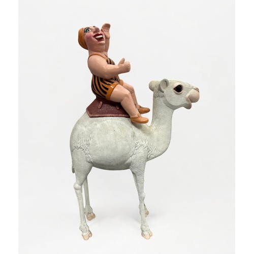 63 - Terry Webster (British, 1941-2024), 
Fat Lady on Camel, 
Composite resin, 
68cm.