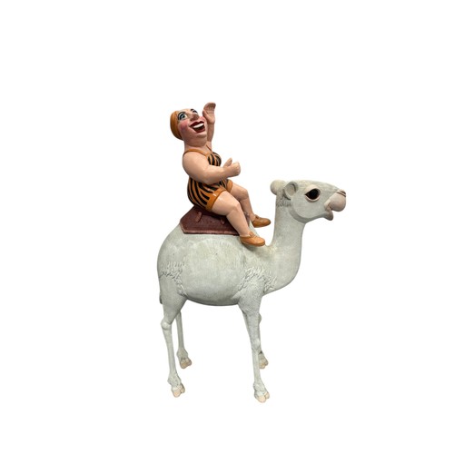 63 - Terry Webster (British, 1941-2024), 
Fat Lady on Camel, 
Composite resin, 
68cm.