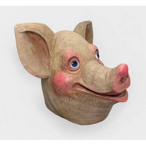 62 - Terry Webster (British, 1941-2024), 
Pigs Head, 
Paper mâché, 
40cm.