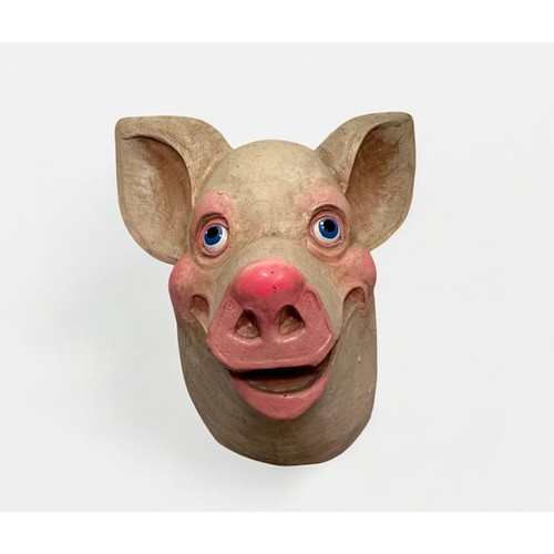 62 - Terry Webster (British, 1941-2024), 
Pigs Head, 
Paper mâché, 
40cm.